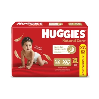 pañales huggies natural care xg 52