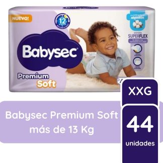 Pañales Babysec Premium Soft XXG x 44 unidades