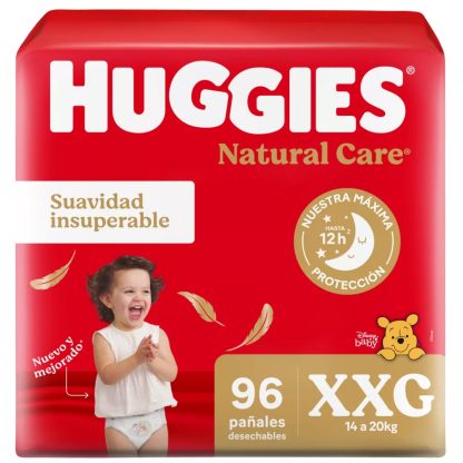 Imagen 1 de 2 de Pañales Huggies Natural Care Pack Mensual XXG x 96 unidades