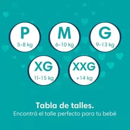 Imagen 3 de 8 de Combo 3 Pack Pañales Bebe Pampers Babydry Pequeño Talle P 168 unidades