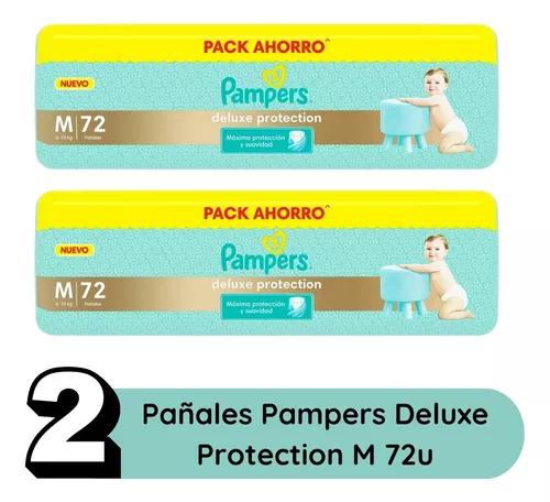 Imagen 2 de 3 de Combo 2 pack Pañales Pampers Deluxe Protection Maxima Protección y Suavidad