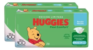 Imagen 1 de Pack 2 Huggies Flexi Comfort Recien Nacido Rn 34u Xtra Flex