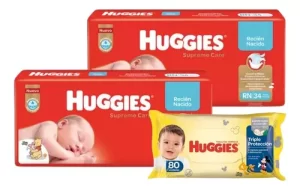 Imagen 1 de Set 2 Pañales Huggies Recien Nacido Rn Con Toallitas Humedas