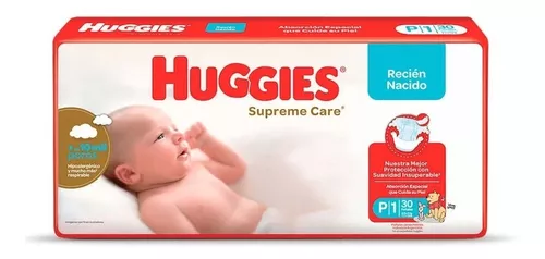 Imagen 2 de 3 de Pañales Huggies Supreme Care  Pequeño (P) x 30 unidades