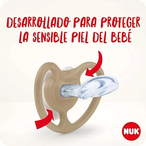 Imagen 5 de 7 de Set 2 Chupetes Nuk Space Anatomico 0-6m