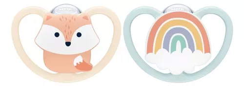 Imagen 2 de 7 de Set 2 Chupetes Nuk Space Anatomico 0-6m