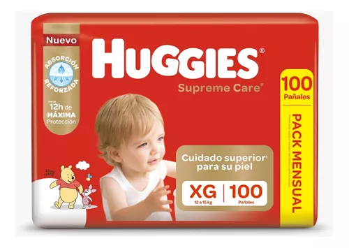 Imagen 1 de 2 de Huggies Supreme Care Pack Mensual XG x 100 unidades