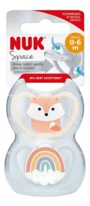 Miniatura 1 de 7 de Set 2 Chupetes Nuk Space Anatomico 0-6m