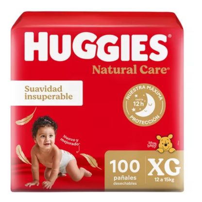 Imagen 1 de 6 de Huggies Natural Care Pack Mensual XG x 100 unidades