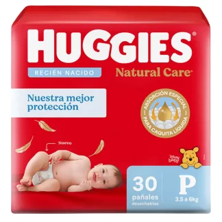 HUGGIES NATURAL CARE P 30 UNIDADES