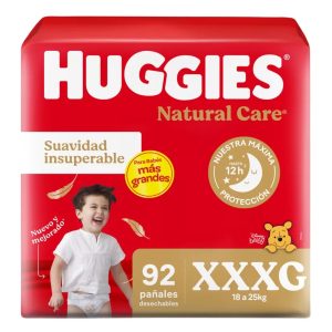 Miniatura 1 de 1 de Pañales Huggies Natural Care Pack Mensual XXXG x 92 unidades
