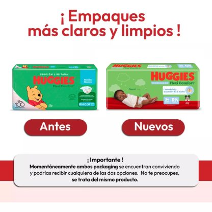 Imagen 4 de 5 de Combo 3 Pañales Huggies Flexi Comfort Xtra-flex