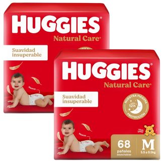 Combo 2 Pack Pañales Huggies Supreme Care Rojo Talle M