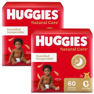 Combo 2 Pack Pañales Huggies Supreme Care Rojo Talle G