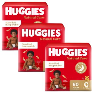 Combo 3 Pack Pañales Huggies Supreme Care Talle G