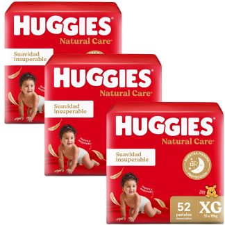 Combo 3 Pack Pañales Huggies Supreme Care Talle XG