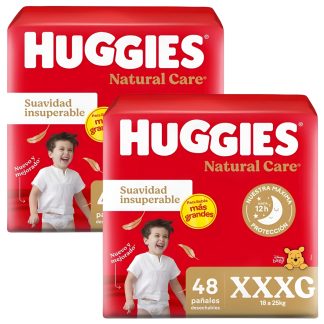 Combo 2 Pack Pañales Huggies Supreme Care Rojo Talle XXXG