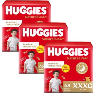 Combo 3 Pack Pañales Huggies Supreme Care Talle XXXG