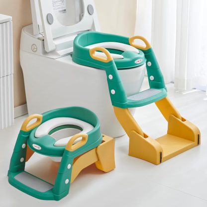 Imagen 3 de 3 de Pelela Adaptador De Inodoro Asiento Reductor Con Escalera Plegable Love