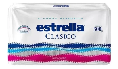 Imagen 1 de 1 de Algodón Estrella Clásico x 300 gr