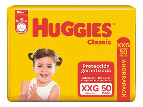 Imagen 1 de 1 de Pañales Huggies Classic XXG  x 50 unidades