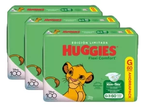 Imagen destacada de 3 Pañales Huggies Flexi Comfort M G Xg Xxg Xxxg Xtra-flex