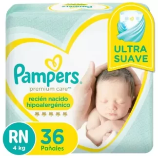 Imagen 1 de Pampers Premium Care pañales recién nacido 36 unidades
