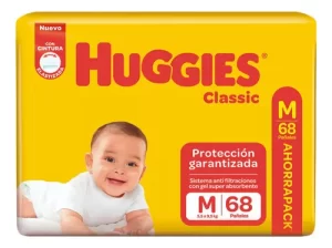 Miniatura 1 de 1 de Pañales Huggies Classic Talle M 68 unidades