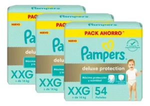 Imagen destacada de 3 Pañales Pampers Deluxe Protection Mediano Grande G Xg Xxg