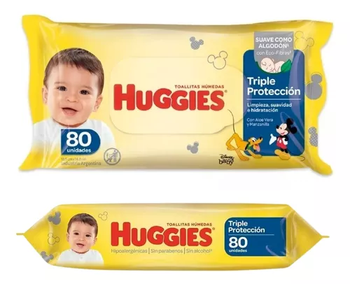 Imagen 2 de 3 de Combo 2 Pañales Huggies Supreme Care + Toallitas Humedas x80 unidades