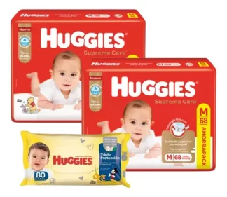 Imagen destacada de Set 2 Pañales Huggies Supreme Care + Toallitas Humedas