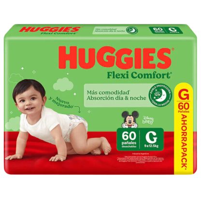 Imagen 1 de 4 de Pañales Huggies Flexi Comfort G x60 unidades