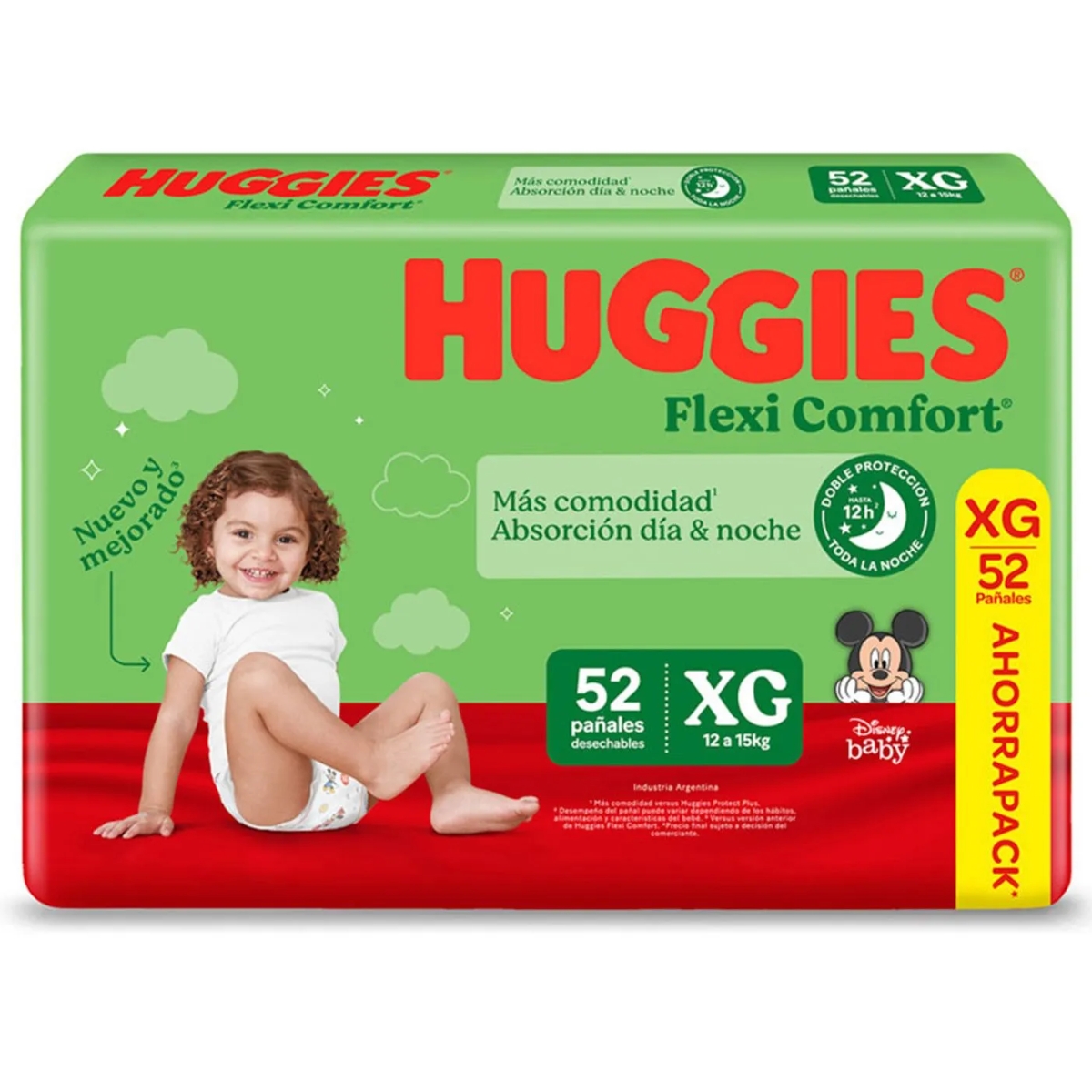 Imagen 1 de 4 de Pañales Huggies Flexi Comfort XG x52 unidades