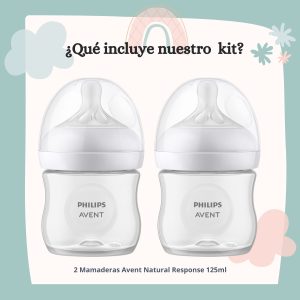 Miniatura 2 de 7 de Set 2 Mamaderas Avent 125ml Natural Anticolicos Sin Bpa Rn