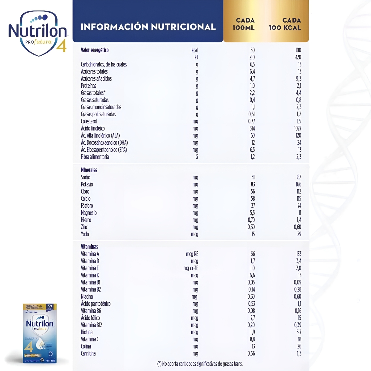 Imagen 2 de 3 de Leche de fórmula líquida Nutrilon Profutura 4 (a partir de los 2 años) - Brick de 200mL