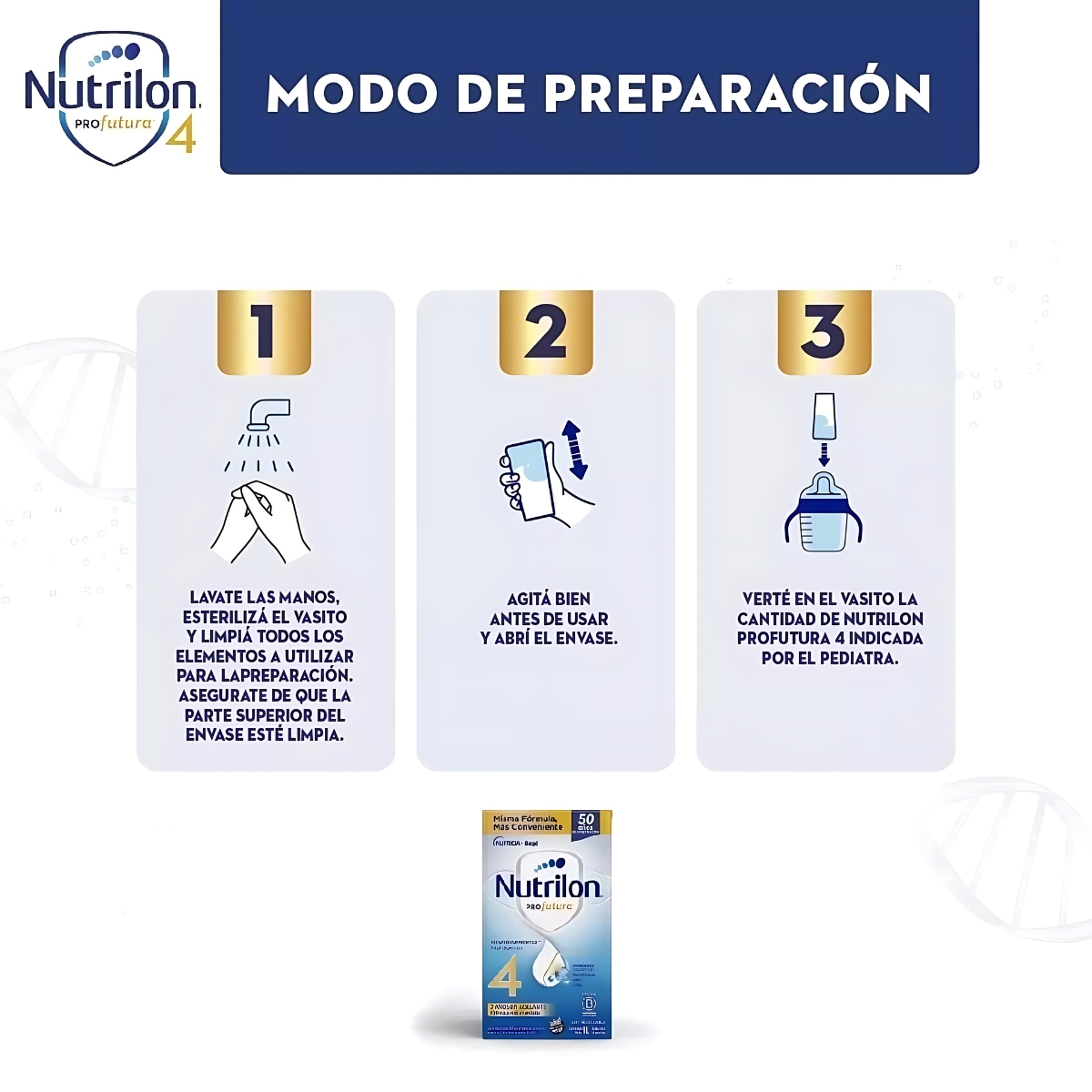 Imagen 3 de 3 de Leche de fórmula líquida Nutrilon Profutura 4 (a partir de los 2 años) - Brick de 200mL