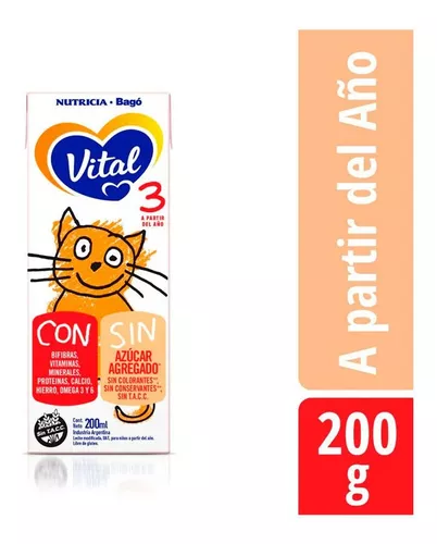 Imagen 5 de 5 de Leche de fórmula líquida Vital 3 (a partir del año) - Brick de 200 mL