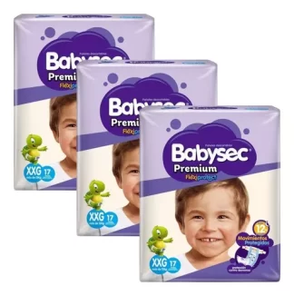 Imagen destacada de Combo X3 Pañales Babysec Premium Violeta M G Xg Xxg