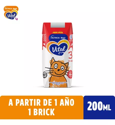 Imagen 1 de 5 de Leche de fórmula líquida Vital 3 (a partir del año) - Brick de 200 mL