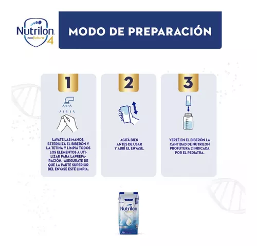 Imagen 4 de 4 de Leche de fórmula líquida Nutrilon 2 Profutura (6 a 12 meses) x 24 bricks de 200ml