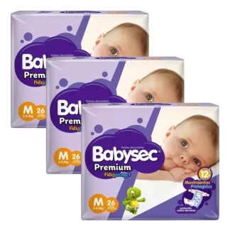 Imagen destacada de Combo X3 Pañales Babysec Premium Violeta M G Xg Xxg