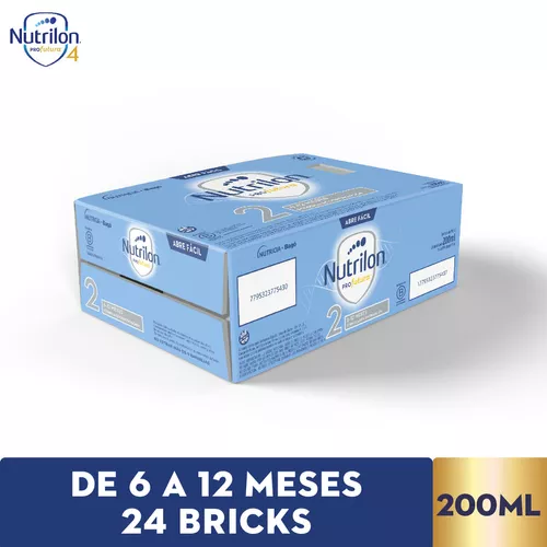 Imagen 1 de 4 de Leche de fórmula líquida Nutrilon 2 Profutura (6 a 12 meses) x 24 bricks de 200ml