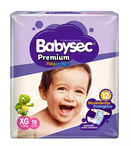 Imagen 2 de 3 de Pañales Babysec Premium Tanga XG x 18 unidades