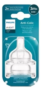 Miniatura 1 de 3 de Set Tetinas Avent Anticolic x2 unidades +3m SCY763/02