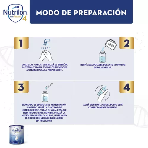 Imagen 3 de 3 de Leche en polvo Nutrilon Profutura 1 de 0 a 6 meses lata de 800g