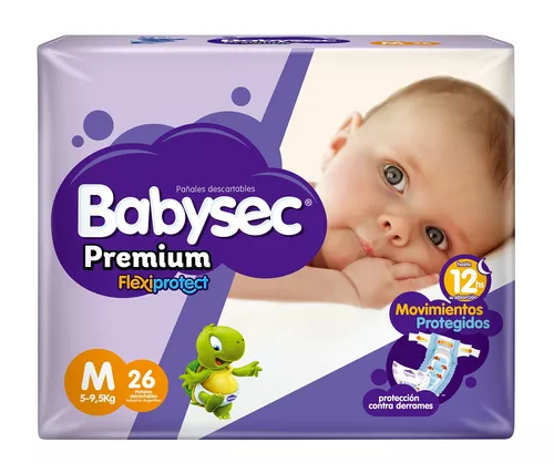 Imagen 1 de 2 de Pañales Babysec Premium Tanga M x 26 unidades