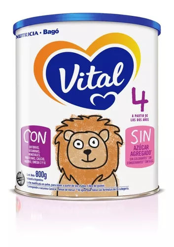 Imagen 5 de 6 de Leche en polvo Vital 4 (a partir de los 2 años) - Lata de 800 grs