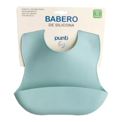 Imagen 1 de 3 de Babero Bebe Silicona Textura Suave Con Bolsillo Impermeable