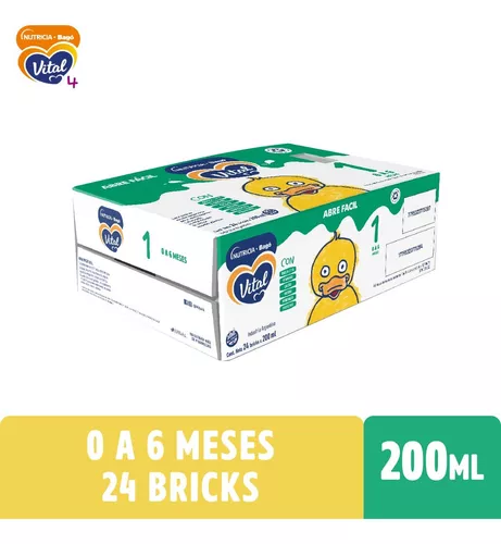 Imagen 1 de 7 de Leche de fórmula líquida Vital 1 (0 a 6 meses) x 24 bricks de 200 ml