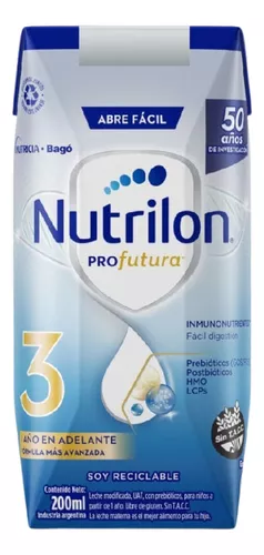 Imagen 1 de 1 de Leche de fórmula líquida Nutrilon Profutura 3 (a partir del año) - Brick de 200 mL